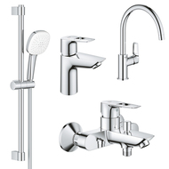 Комплект смесителей Grohe BauLoop New4 в 1 для ванной и кухни (UA123225K3)