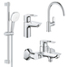 Комплект смесителей Grohe BauLoop New4 в 1 для ванной и кухни (UA123225K3)