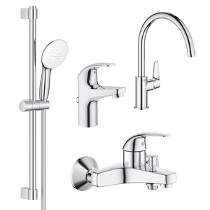 Комплект смесителей Grohe BauCurve 4 в 1 для ванной (UA122218K1)