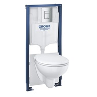 Комплект Grohe Bau Ceramic, инсталляционная система с подвесным унитазом (39586000)
