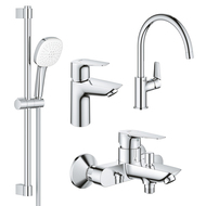 Комплект смесителей Grohe BauEdge New 4 в 1 для ванной (UA123218K1)
