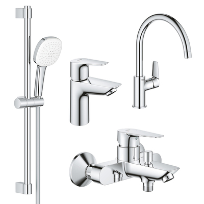 Комплект смесителей Grohe BauEdge New 4 в 1 для ванной (UA123218K1)