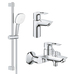 Комплект смесителей Grohe BauLoop New 3 в 1 для ванной (UA123214S1)