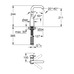 Смеситель однорычажный Grohe Essence для раковины L-Size (24177KF1)