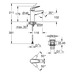 Смеситель однорычажный Grohe Euroeco для раковины M-Size (24267001)