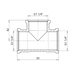 Фитинг резьбовой латунный тройник ВН 1 1/4" Icma 811202AG06