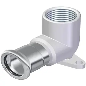 Пресс-фитинг из нержавеющей стали-водорозетка ВН 90° AISI 316L 15x1/2" Isotubi F09151/26