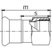 Пресс-фитинг из нержавеющей стали-муфта ВН (1 муфта) AISI 316L 22x1/2" Isotubi F17221/26