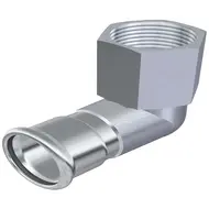 Прес-фітинг з нержавіючої сталі-косинець ВН (1 муфта) AISI 316L 22x3/4" Isotubi F07223/46