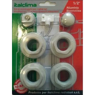 Комплект футорок Italclima 1/2" и 3/4" для алюминиевых радиаторов