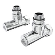 Кран угловой хром. латунь ВН-НАР 1/2"-3/4" обычный + эксцентрики 2шт. (LX-4701) Laris 71401061