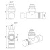 Кран угловой хром. латунь ВН-НАР 1/2"-1/2" обычный 2шт. (LX-4702) Laris 71401062