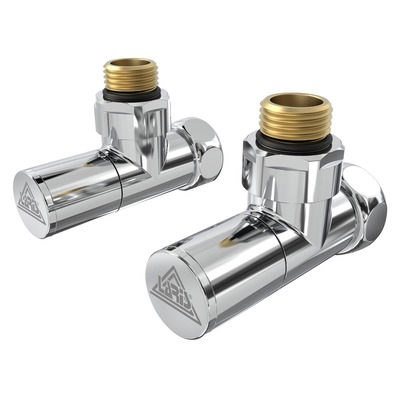 Кран угловой хром. латунь ВН-НАР 1/2"-3/4" обычный + эксцентрики 2шт. (LX-8202) Laris 71401041
