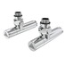 Кран угловой хром. латунь НАР 1/2"-1/2" удлиненный 2шт. (ZZ-5101) Laris 71401048
