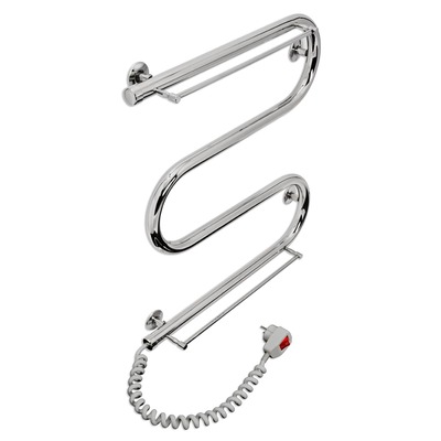 Полотенцесушитель электрический Laris Змеевик 25 РС3 500x500 с 2-мя полками Э (подкл. слева)