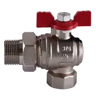 Кран кульовий Arco кутовий c американкою Sena вн-нар 3/4" 154304