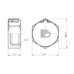 Фитинг резьбовой латунный заглушка ВН 1/2" Thermo Alliance SF35215