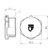 Фитинг резьбовой латунный заглушка НАР 1" Thermo Alliance SF35325
