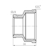 Фитинг резьбовой латунный муфта редукционная ВН 1 1/4"x3/4" Thermo Alliance SF3573220