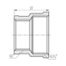 Фитинг резьбовой латунный муфта редукционная ВН 1 1/4"x1" Thermo Alliance SF3573225