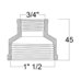 Фитинг резьбовой латунный муфта редукционная ВН 1 1/2"x3/4" Thermo Alliance SF3574020