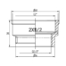 Фитинг резьбовой латунный муфта редукционная ВН 2"x1 1/2" Thermo Alliance SF3575040