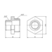 Фітинг різьбовий латунний ніпель редукційний НАР 3/8"x1/4" Thermo Alliance SF35996