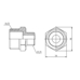 Фитинг резьбовой латунный ниппель редукционный НАР 1/2"x1/4" Thermo Alliance SF359156