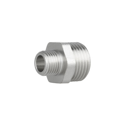 Фітинг різьбовий латунний ніпель редукційний НАР 1/2"x3/8" Thermo Alliance SF359159