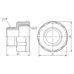 Фитинг резьбовой латунный переходник ВН-НАР 1/2"x3/8" Thermo Alliance SF360159
