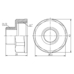 Фитинг резьбовой латунный переходник ВН-НАР 1"x1/2" Thermo Alliance SF3602515