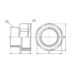 Фитинг резьбовой латунный переходник ВН-НАР 1 1/2"x1 1/4" Thermo Alliance SF3604032