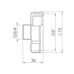 Фитинг резьбовой латунный переходник ВН-НАР 2"x3/4" Thermo Alliance SF3605020