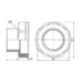 Фитинг резьбовой латунный переходник ВН-НАР 2"x1 1/2" Thermo Alliance SF3605040