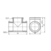 Фитинг резьбовой латунный тройник ВН 3/4" Thermo Alliance SF36120