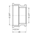Фитинг резьбовой латунный муфта ВН 1/2"x3/4" Thermo Alliance SD4051520