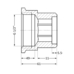 Фитинг резьбовой латунный удлинитель латунный ВН-НАР 1/2"x50 мм Thermo Alliance SD4221550
