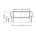 Фітинг різьбовий латунний футорка ВН-НАР 1/2"x1/4" Thermo Alliance SD423156