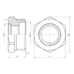 Фитинг резьбовой латунный футорка ВН-НАР 1"x1/2" Thermo Alliance SF3742515