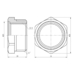 Фитинг резьбовой латунный футорка ВН-НАР 1"x3/4" Thermo Alliance SF3742520
