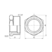 Фитинг резьбовой латунный футорка ВН-НАР 1 1/4"x3/4" Thermo Alliance SF3743220