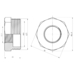 Фитинг резьбовой латунный футорка ВН-НАР 1 1/2"x3/4" Thermo Alliance SF3744020