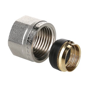 Фитинг коллекторный Valtec обжимной для медной трубы вн 15 мм X 1/2" VTc.711.N.1504