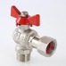 Кран шаровой Valtec угловой с накидной гайкой вн-нар 3/4"х3/4" VT.267.N.0505