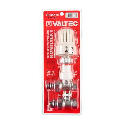 Комплект терморегулирующего оборудования Valtec для радиатора прямой вн-нар 1/2" VT.046.N.04