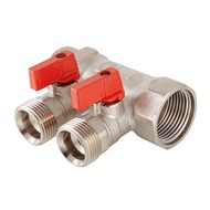 Коллектор Valtec с отсекающими кранами НАР 2 вых 1"х3/4" евроконус VTc.580.NE.0602