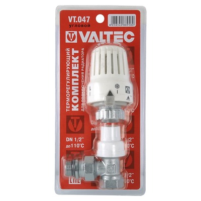 Клапан радиаторный Valtec с термостатической головкой угловой вн-нар 1/2" VT.047.N.04