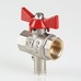 Кран шаровой Valtec для подключения датчика температуры 1/2" VT.247.N.04