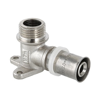 Прес-фітінг Valtec кутовий з кріпленням водорозетка НАР 16х1/2" VTm.255.N.001604