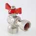 Кран шаровой Valtec угловой с накидной гайкой вн 3/4"х3/4" VT.266.N.0505